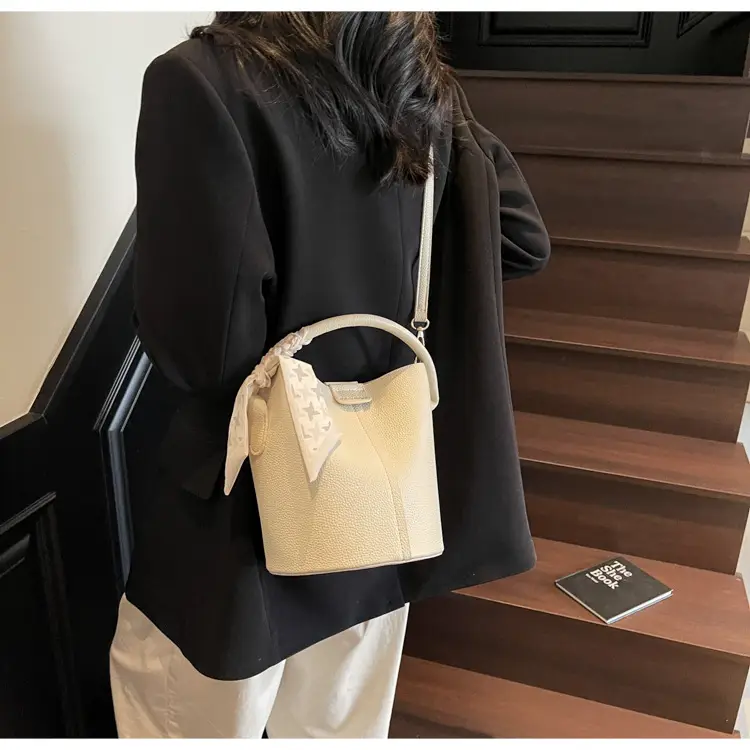 Black Crossbody Bag with Gold Plated Handle — feature 25