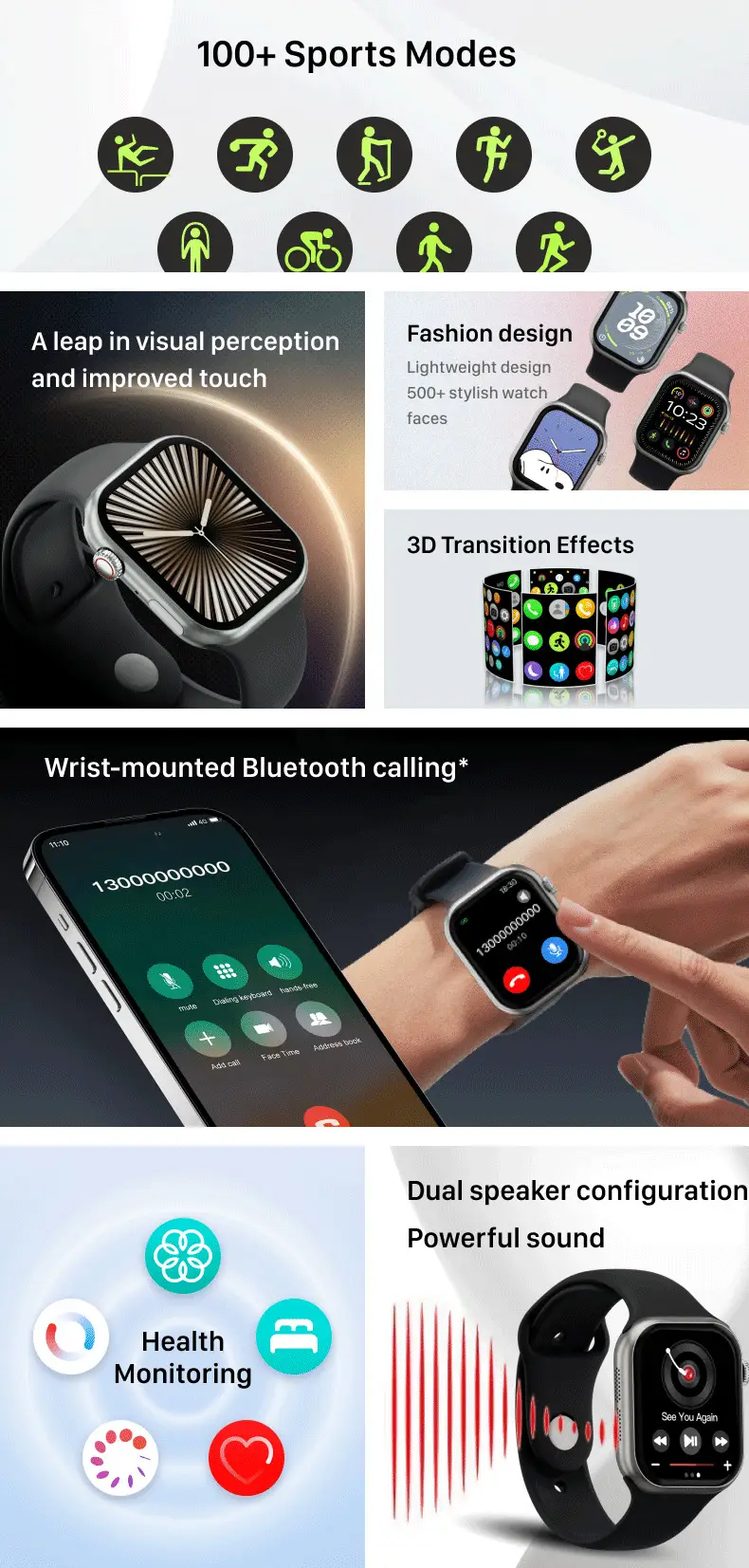 2025mX10 Smartwatch Ultra-Thin Sports Waterproof NFC Heart Rate Blood Sugar — feature 13
