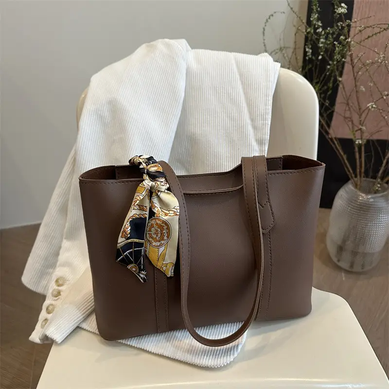 Women Korean Style Brown Tote Bag 2025 New Fashion - Image 6