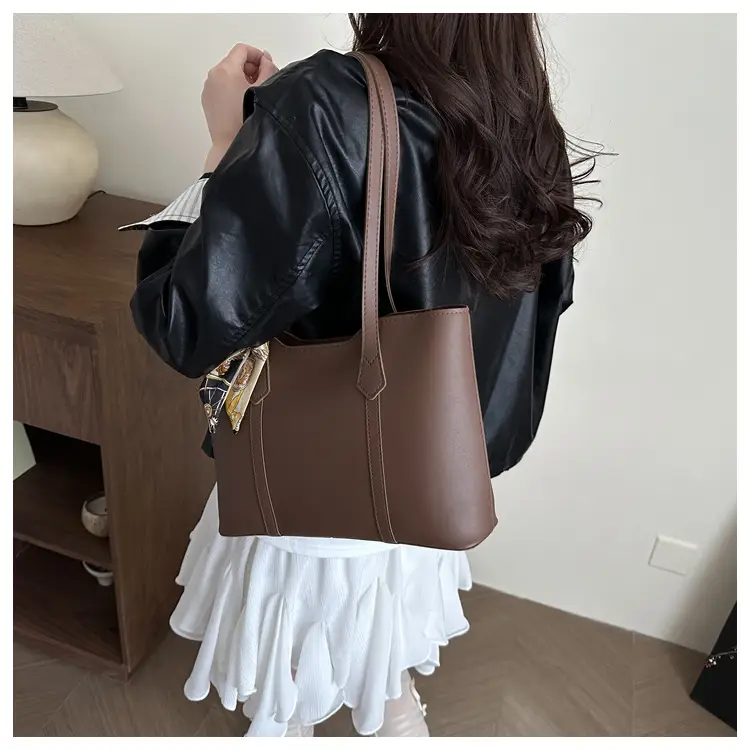 Women Korean Style Brown Tote Bag 2025 New Fashion — feature 14
