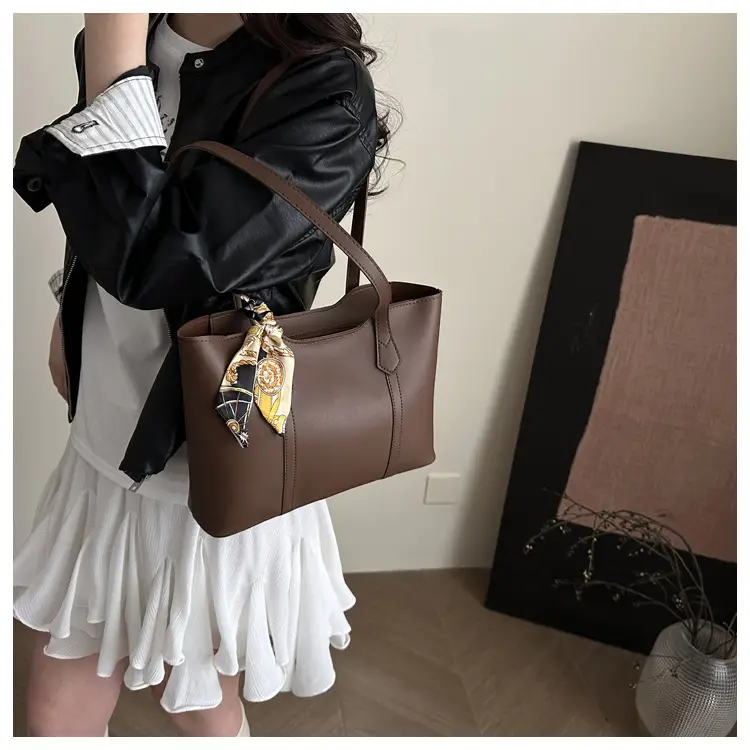 Women Korean Style Brown Tote Bag 2025 New Fashion — feature 15