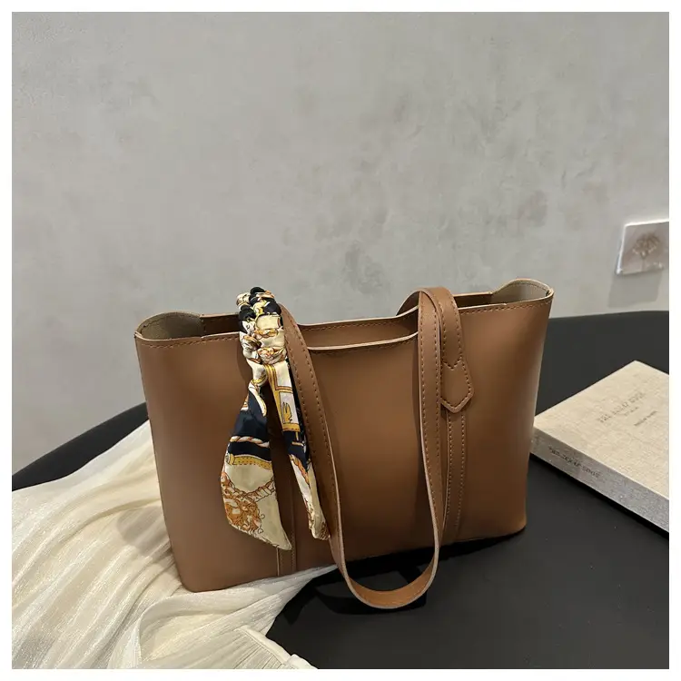 Women Korean Style Brown Tote Bag 2025 New Fashion - Image 4