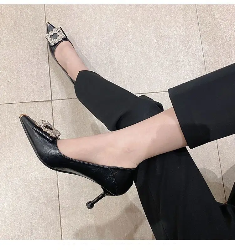 2026 Low Heel Professional Women's Shoes with Rhinestone Toe — feature 6