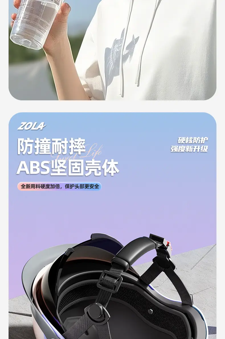 3C认证防雨半盔女男夏季防晒头套 — feature 6