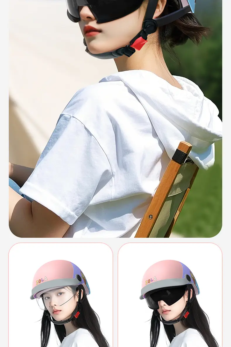 3C认证防雨半盔女男夏季防晒头套 — feature 9