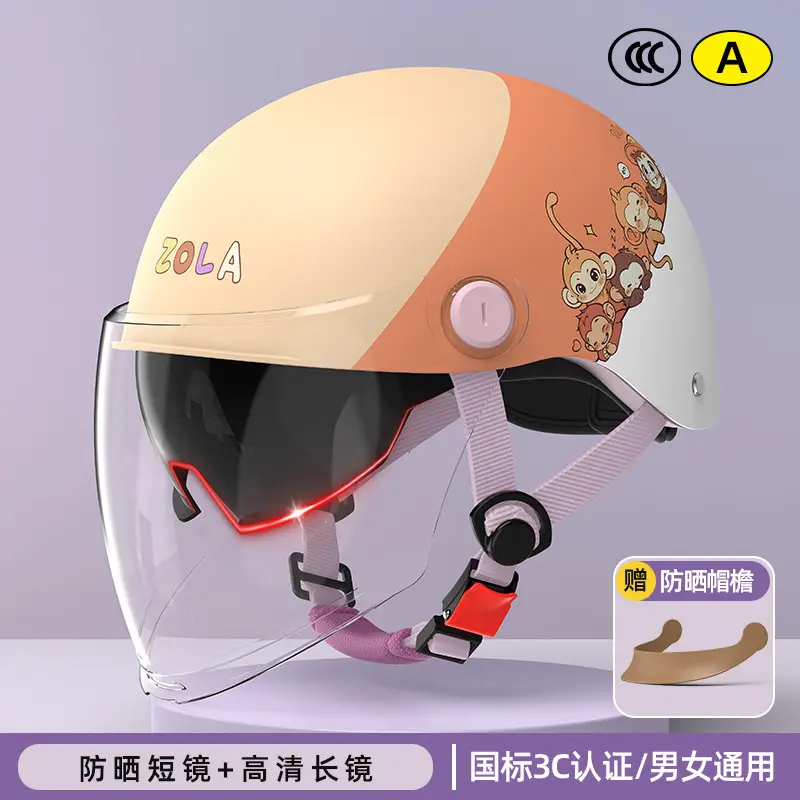 3C认证防雨半盔女男夏季防晒头套