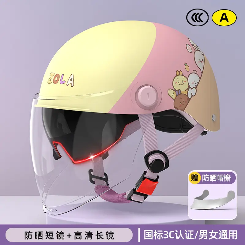 3C认证防雨半盔女男夏季防晒头套