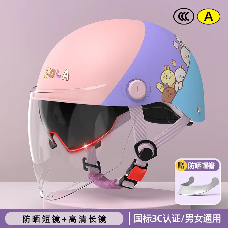 3C认证防雨半盔女男夏季防晒头套