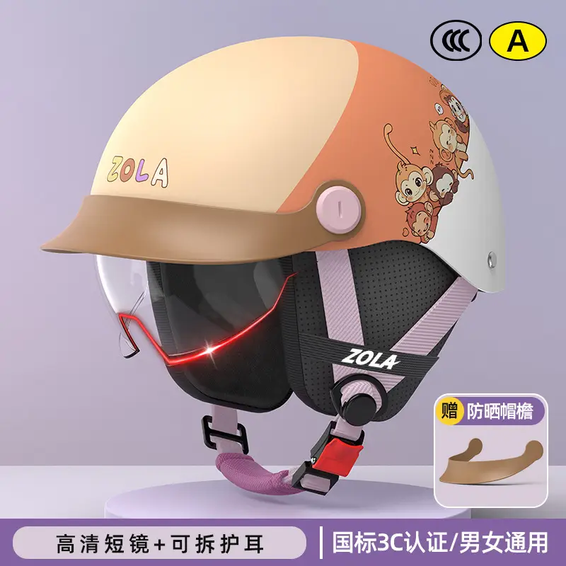 3C认证防雨半盔女男夏季防晒头套