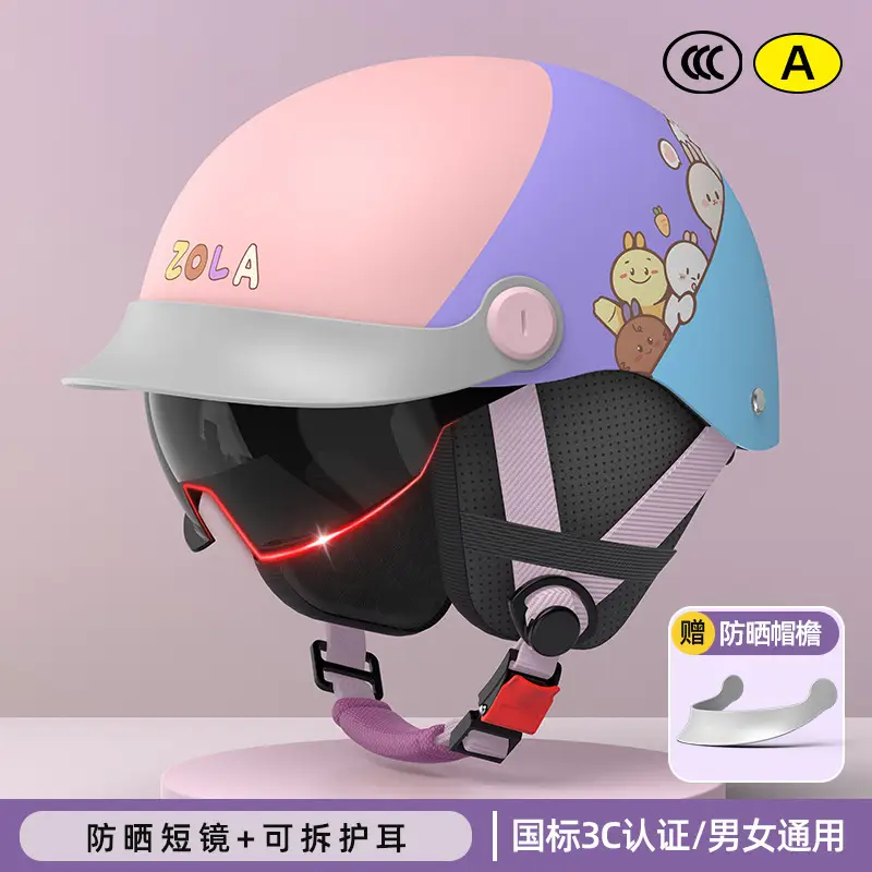 3C认证防雨半盔女男夏季防晒头套