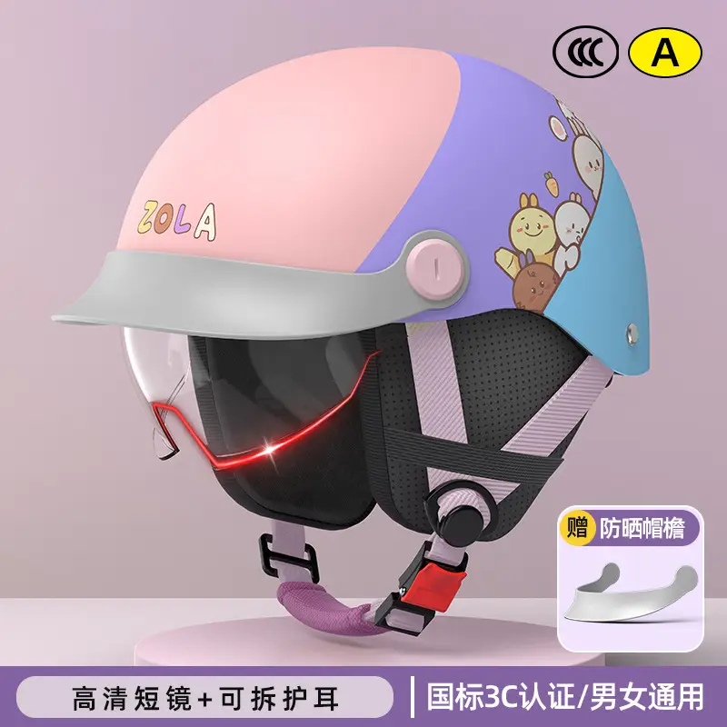 3C认证防雨半盔女男夏季防晒头套