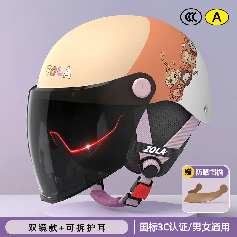 3C认证防雨半盔女男夏季防晒头套