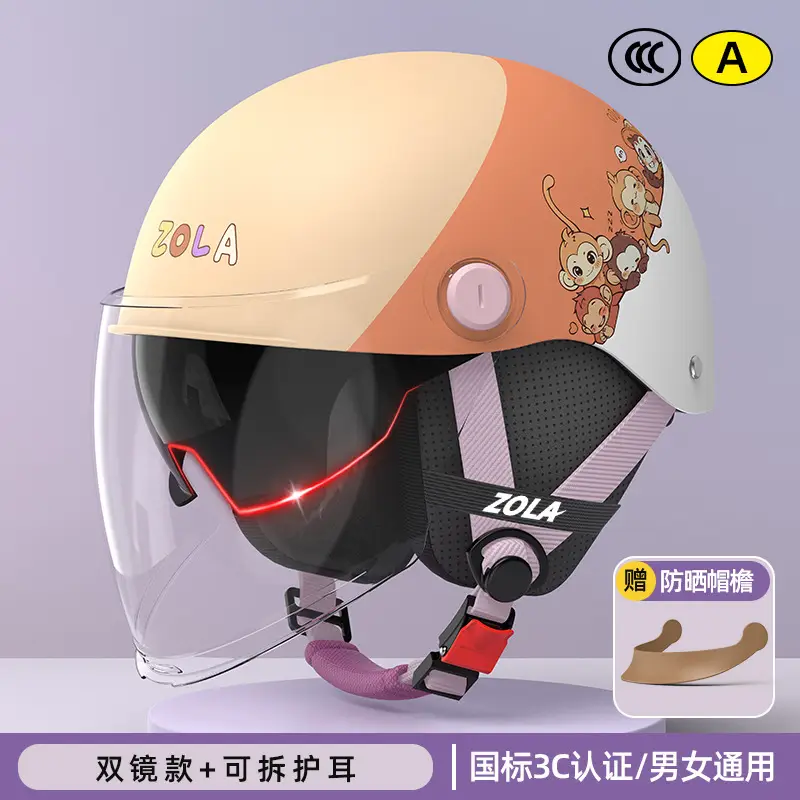 3C认证防雨半盔女男夏季防晒头套