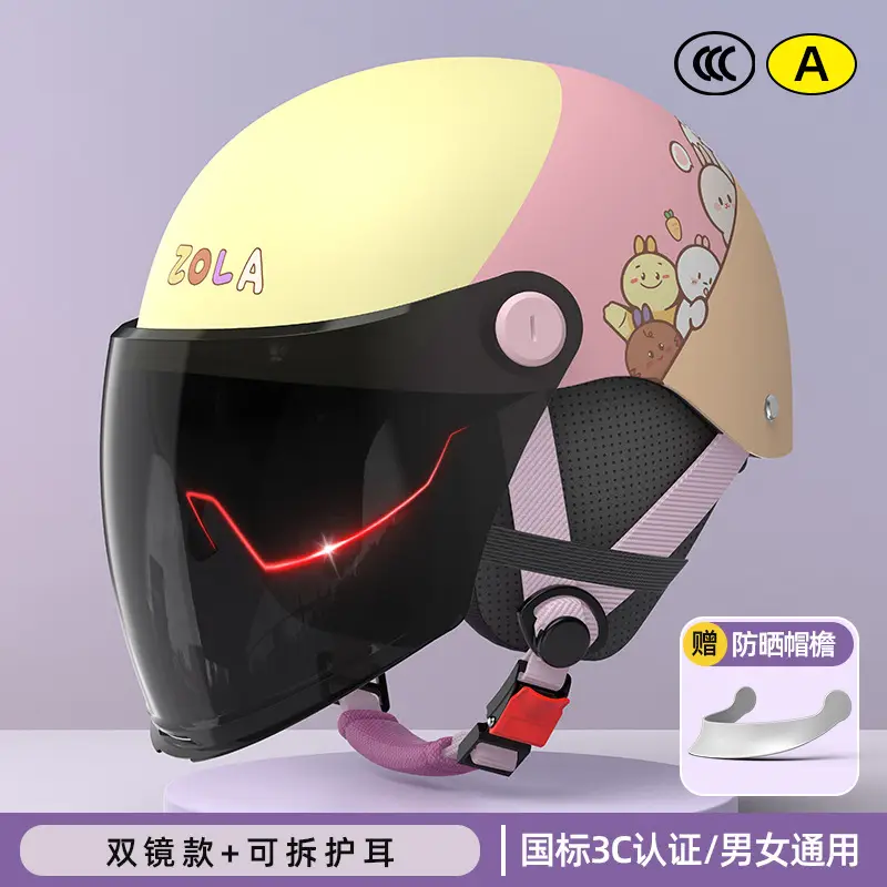 3C认证防雨半盔女男夏季防晒头套