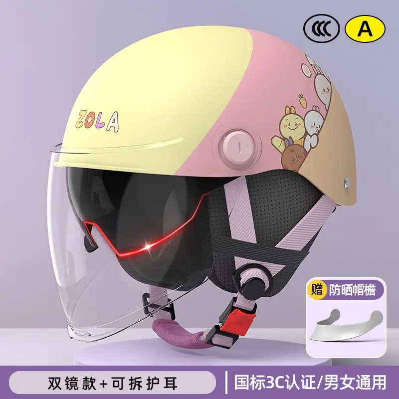 3C认证防雨半盔女男夏季防晒头套