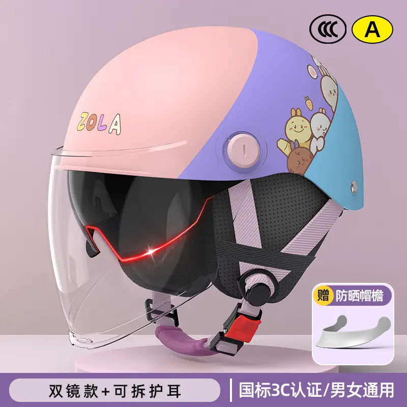 3C认证防雨半盔女男夏季防晒头套