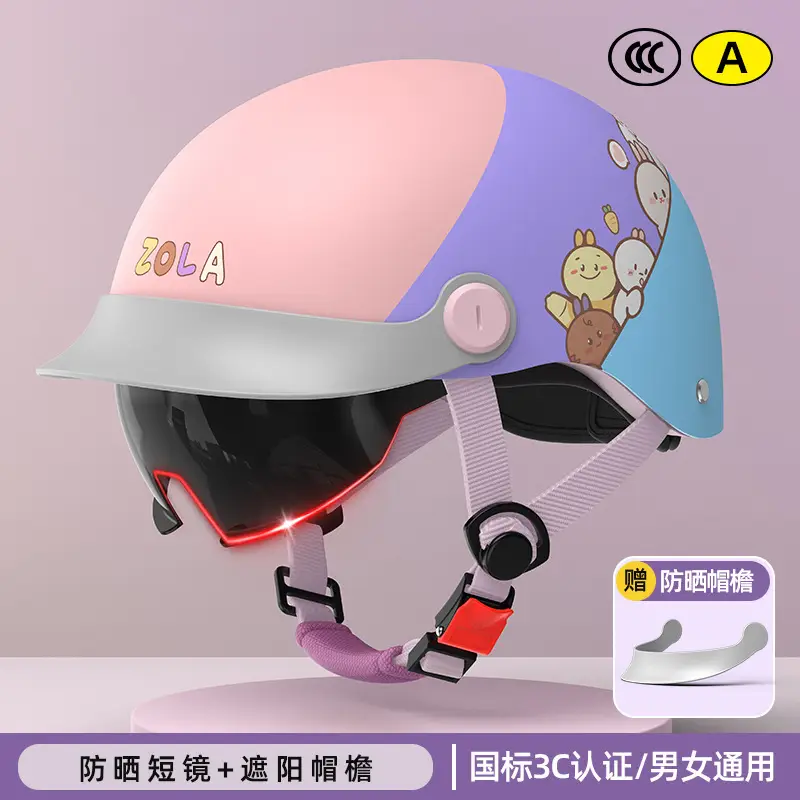3C认证防雨半盔女男夏季防晒头套