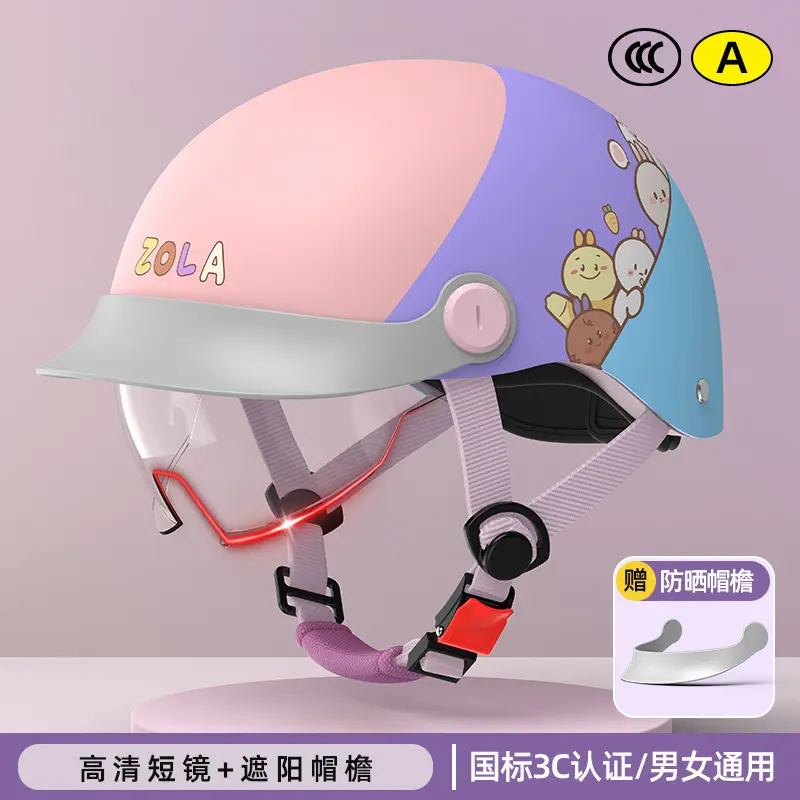 3C认证防雨半盔女男夏季防晒头套