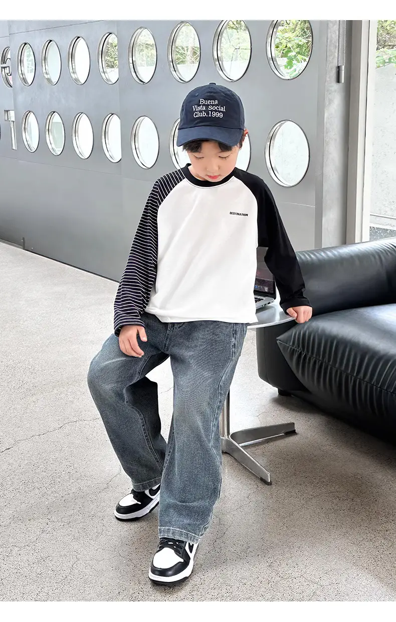Children's Fleece Lined Wide Leg Jeans Medium Large — feature 10