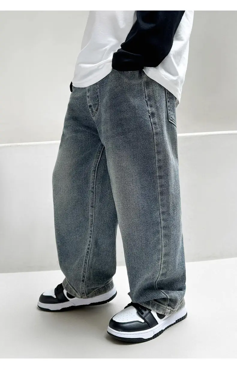 Children's Fleece Lined Wide Leg Jeans Medium Large — feature 9