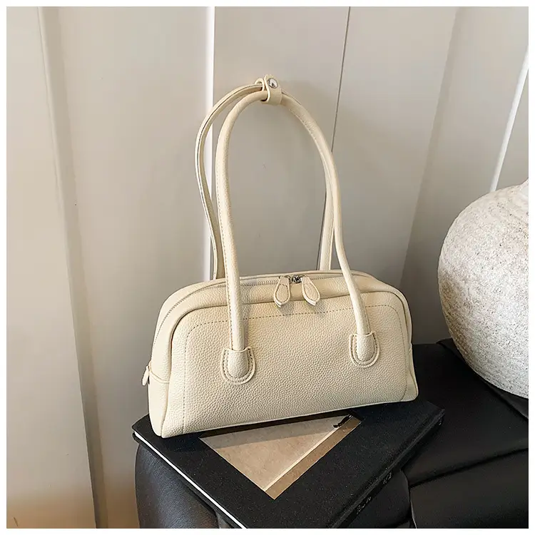Women's Yellow Litchi Pattern Shoulder Bag — feature 28