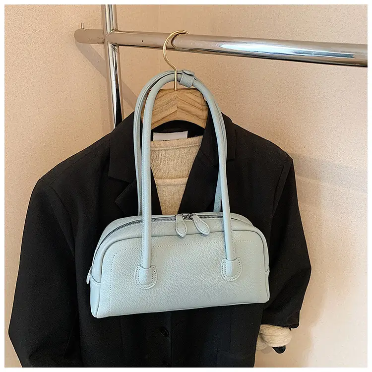 Women's Yellow Litchi Pattern Shoulder Bag — feature 30