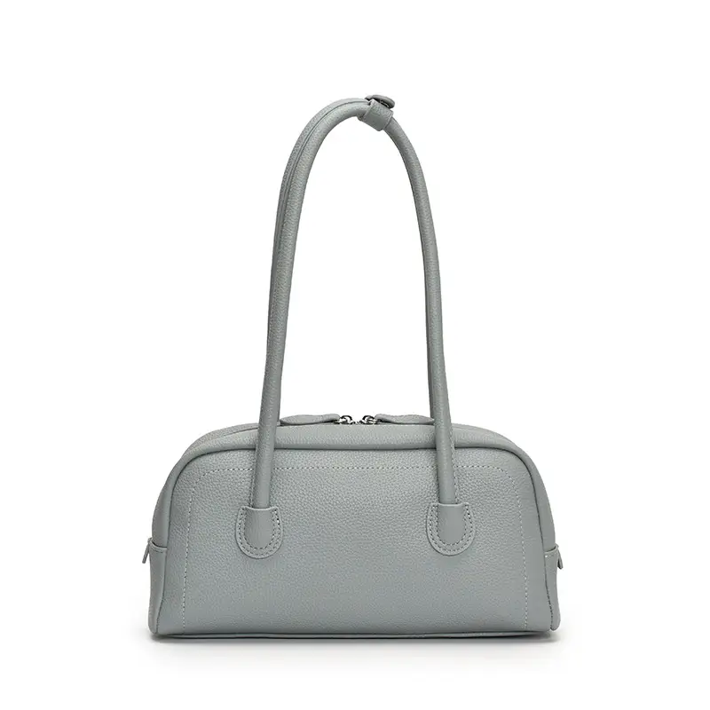 Women's Yellow Litchi Pattern Shoulder Bag - Image 4