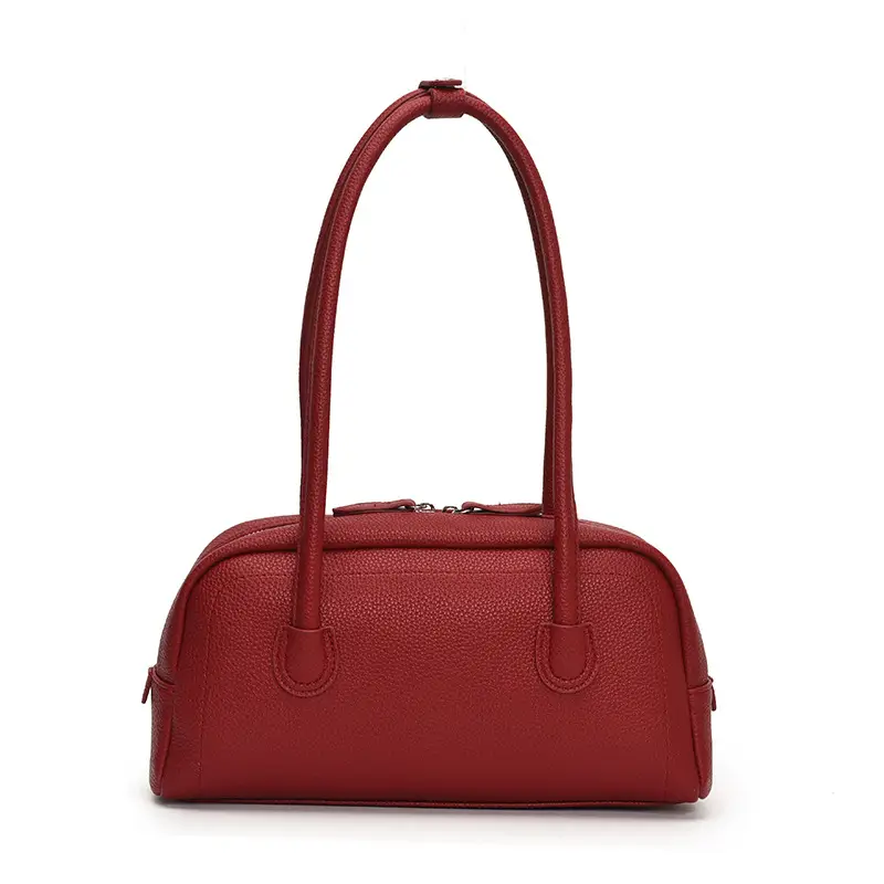 Women's Yellow Litchi Pattern Shoulder Bag - Image 5