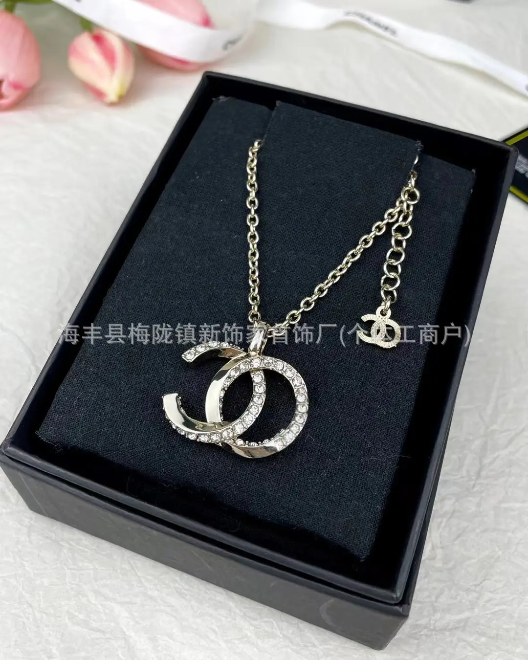 25B Pearl Heart Necklace with Letter Clavicle Chain - Image 21
