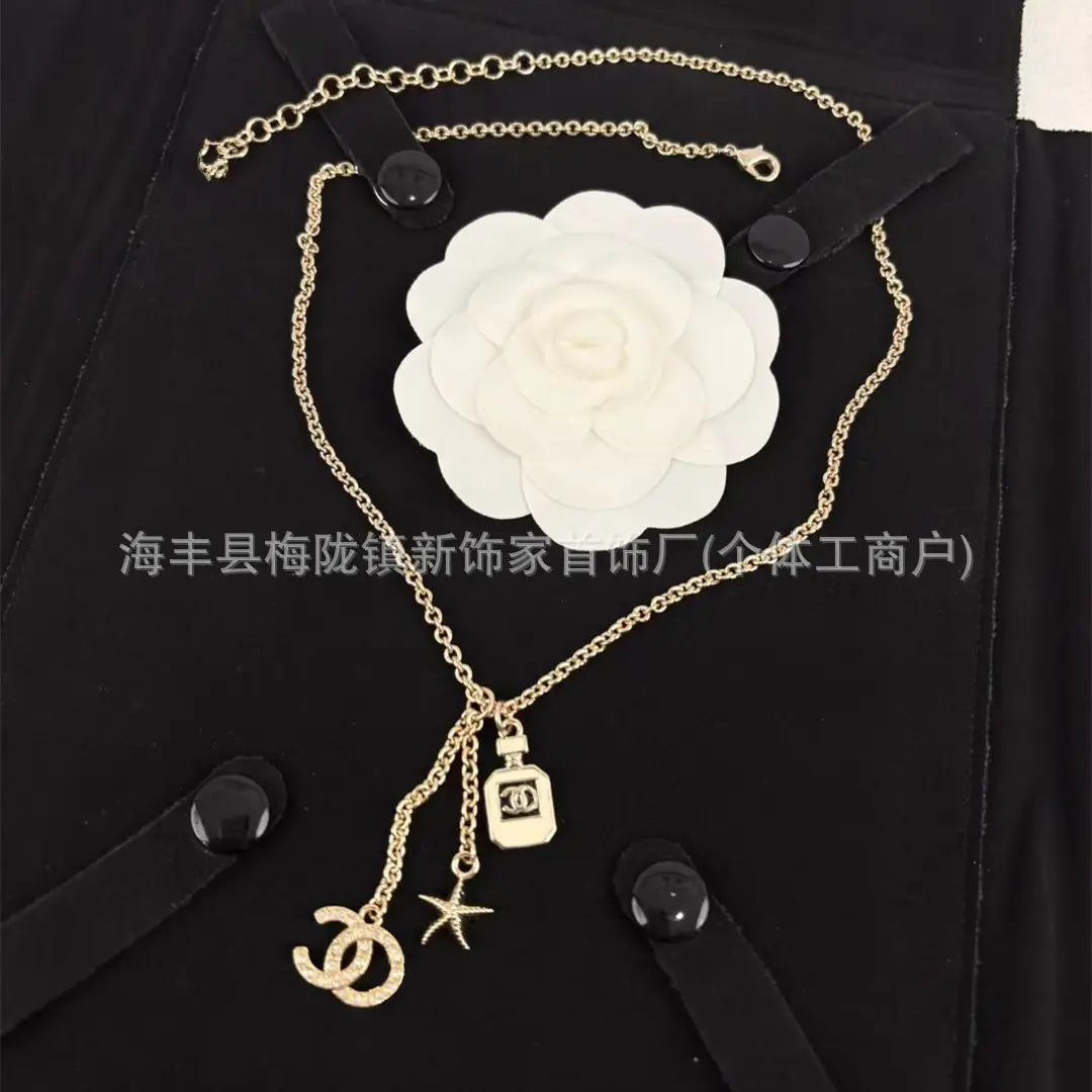 25B Pearl Heart Necklace with Letter Clavicle Chain - Image 25