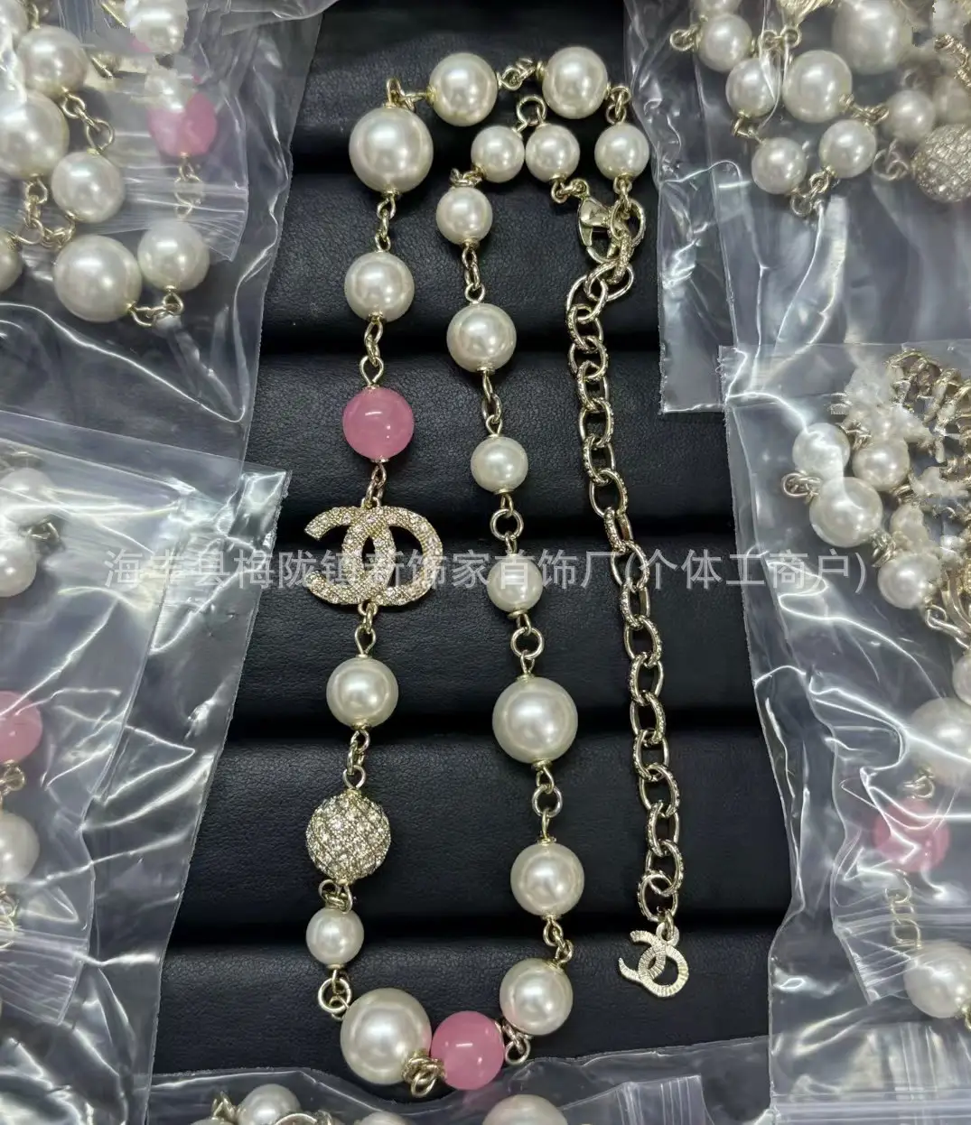 25B Pearl Heart Necklace with Letter Clavicle Chain - Image 47