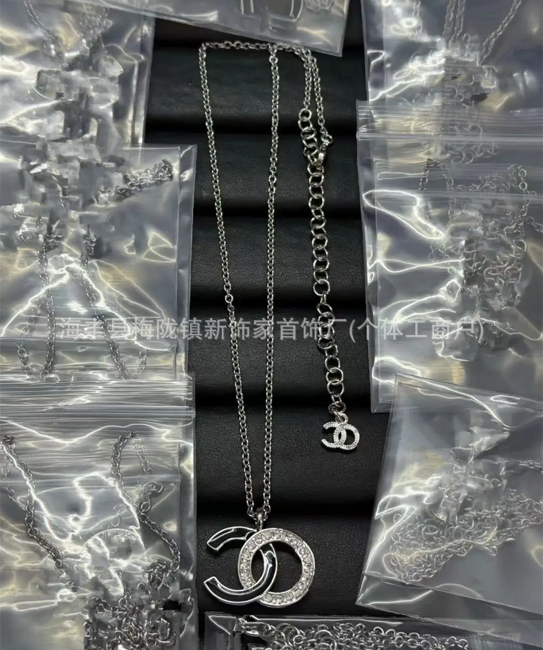 25B Pearl Heart Necklace with Letter Clavicle Chain - Image 48