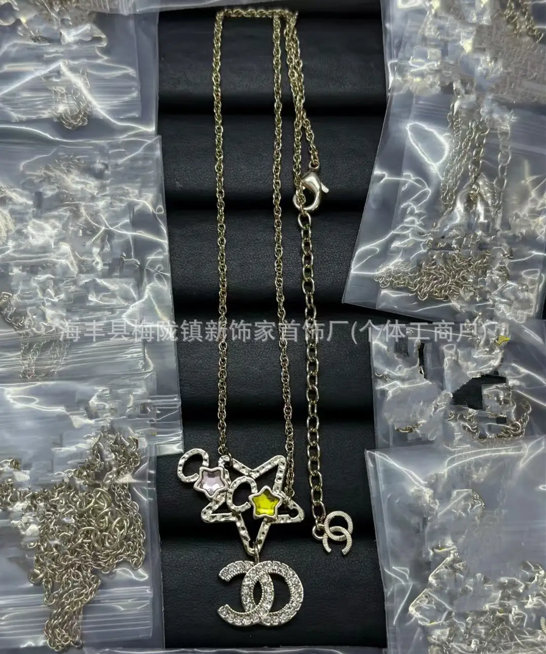 25B Pearl Heart Necklace with Letter Clavicle Chain - Image 49