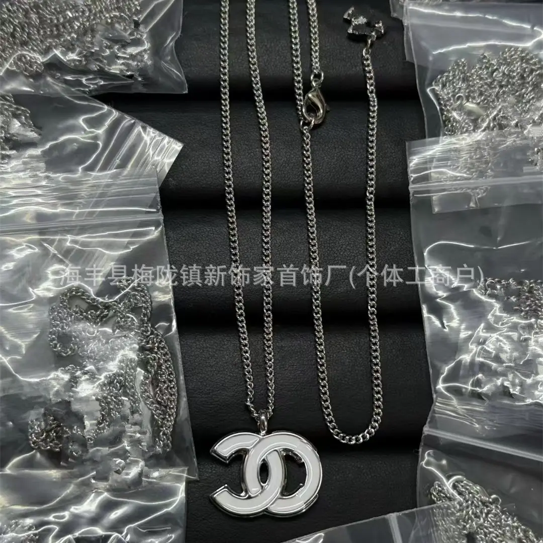 25B Pearl Heart Necklace with Letter Clavicle Chain - Image 52