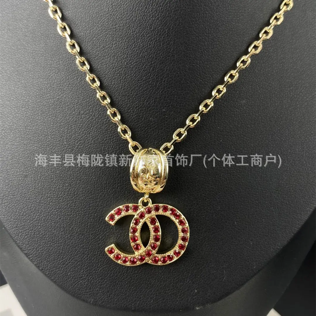 25B Pearl Heart Necklace with Letter Clavicle Chain - Image 58