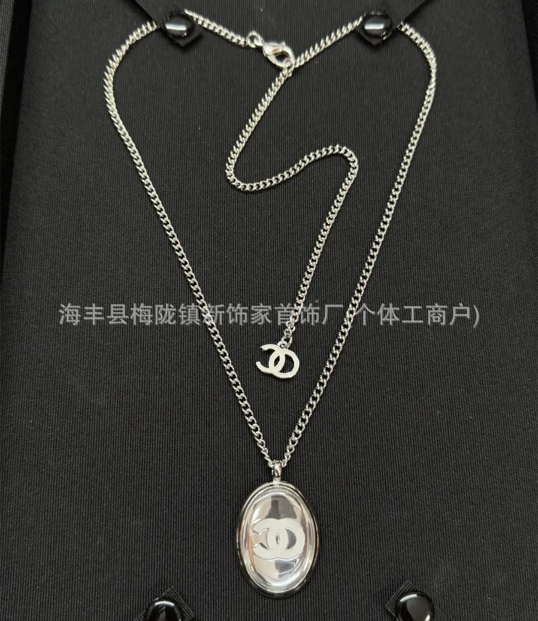 25B Pearl Heart Necklace with Letter Clavicle Chain - Image 61