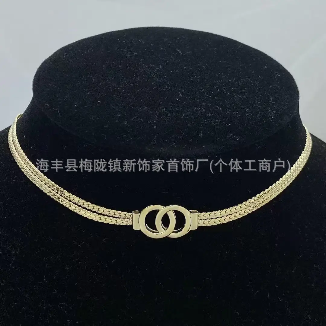 25B Pearl Heart Necklace with Letter Clavicle Chain - Image 7
