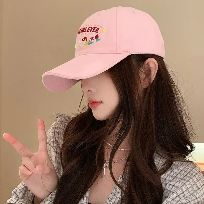 Women's Yellow Flower Letter Baseball Cap — feature 12