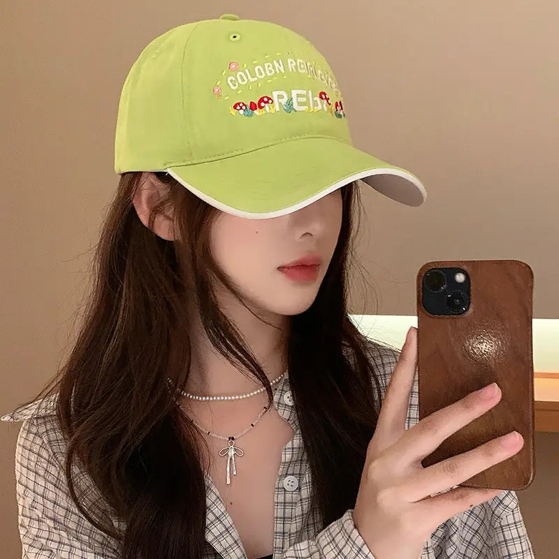 Women's Yellow Flower Letter Baseball Cap — feature 13