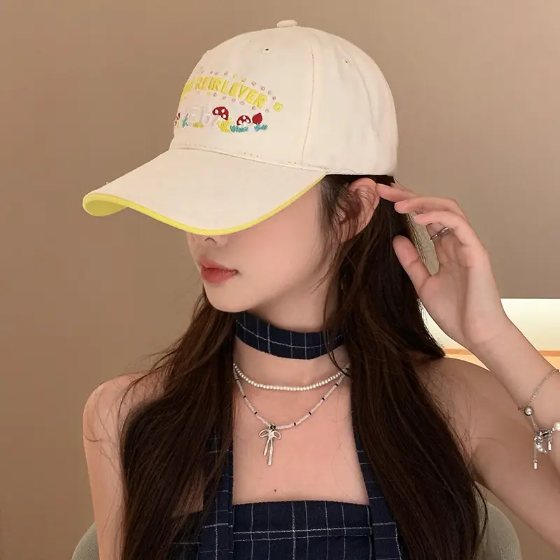 Women's Yellow Flower Letter Baseball Cap — feature 22