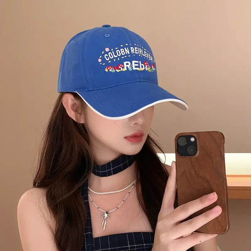 Women's Yellow Flower Letter Baseball Cap — feature 28
