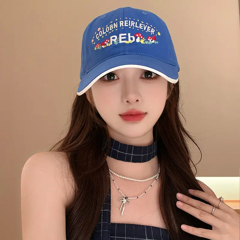 Women's Yellow Flower Letter Baseball Cap — feature 32