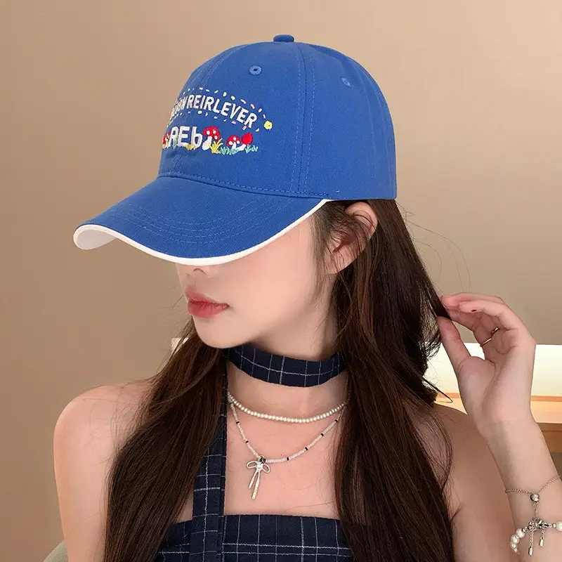 Women's Yellow Flower Letter Baseball Cap — feature 35