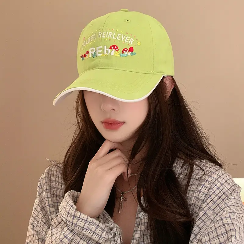 Women's Yellow Flower Letter Baseball Cap — feature 36