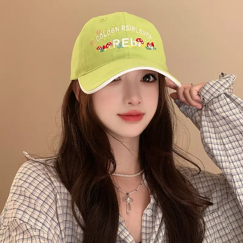 Women's Yellow Flower Letter Baseball Cap — feature 37