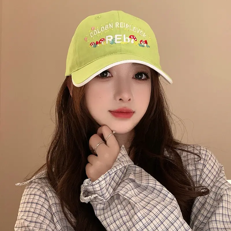 Women's Yellow Flower Letter Baseball Cap — feature 38