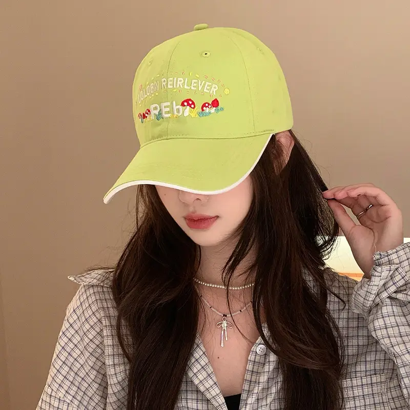 Women's Yellow Flower Letter Baseball Cap — feature 39
