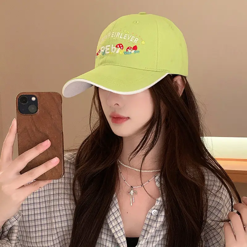 Women's Yellow Flower Letter Baseball Cap — feature 40