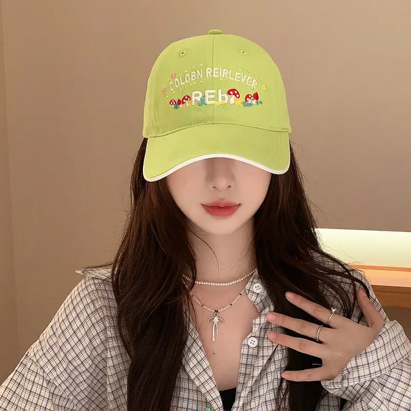 Women's Yellow Flower Letter Baseball Cap — feature 41