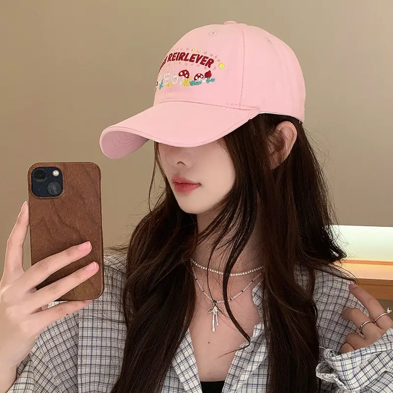 Women's Yellow Flower Letter Baseball Cap — feature 42
